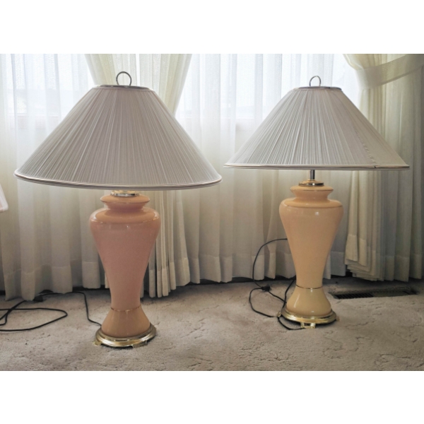 PAIR OF LARGE DECO TABLE LAMPS