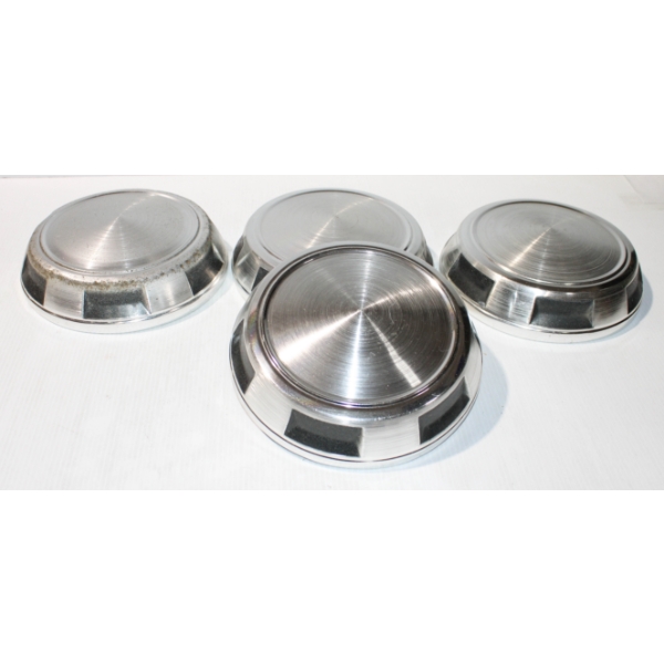SET OF 4 VINTAGE HUB CAPS 8.75" ACROSS INSIDE