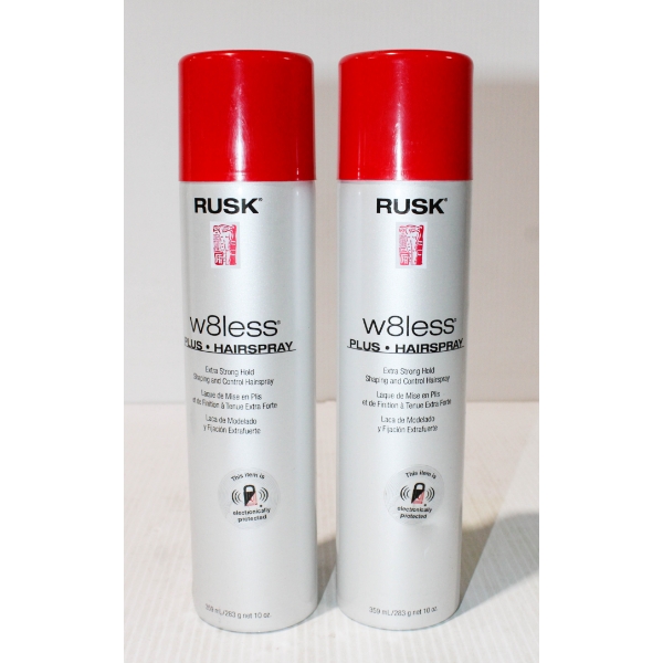 2 RUSK HAIR PROD. W8LESS PLUS HAIRSPRAY