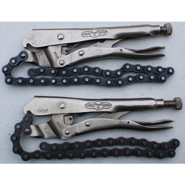 2 DEWITT 20R CHAIN TYPE VISE GRIPS