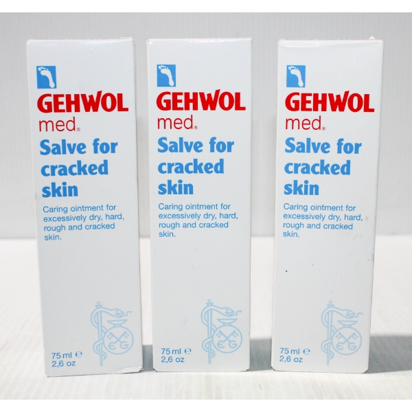 3 NEW GEHWOL SALVE FOR CRACKED SKIN 75ML PER
