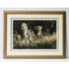 Image 1 : 3 LEOPARD CUBS WILDLIFE SIGNED FRAMED PRINT