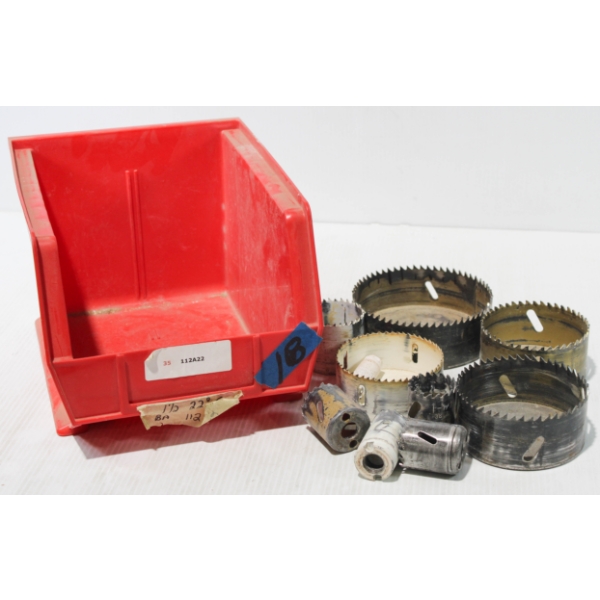 ASST. HOLE SAWS W/ PARTS BIN