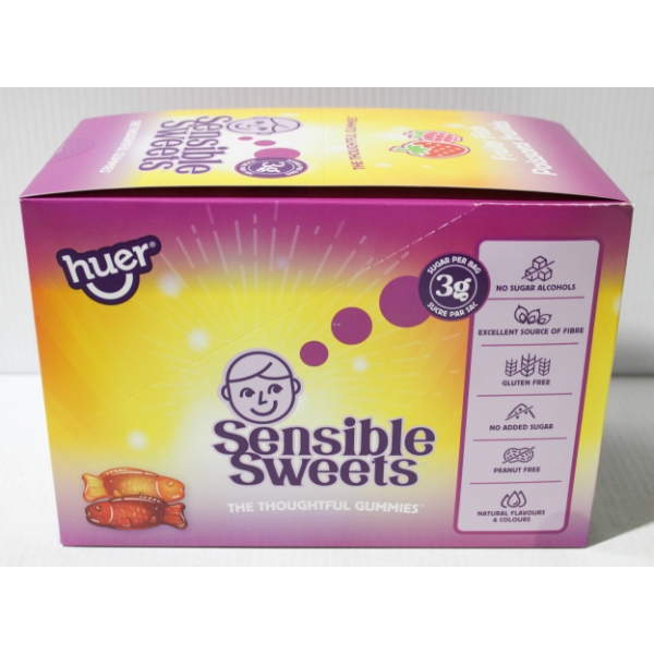 12 X 50G SENSIBLE SWEETS FRUITY GUMMY FISH