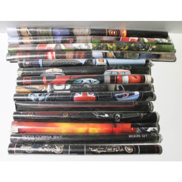 18 ASST. AUTO POSTERS - COBRA - MUSTANG - VIPER ETC.