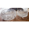 Image 1 : TWO PINWHEEL CRYSTAL CANDY DISHES