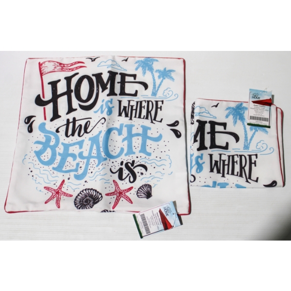 TWO NEW ASPEN OUTDOOR CUSHION COVERS - TAILOR HOME