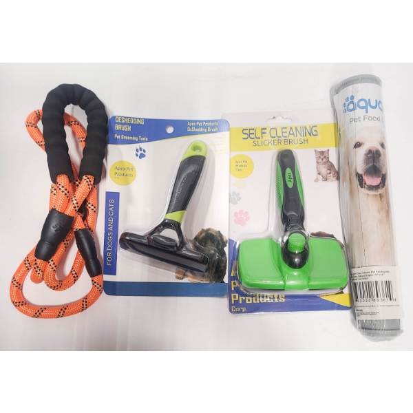 PET ACCESSORIES BRUSHES FOOD MAT ETC.