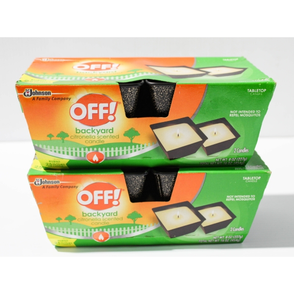 2 X 4 OFF BACKYARD CITRONELLA SCENTED CANDLES