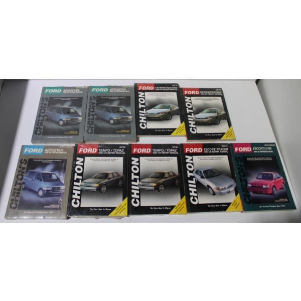 9 CHILTON VINT. FORD AUTO REPAIR MANUALS - 1981 TO 1999