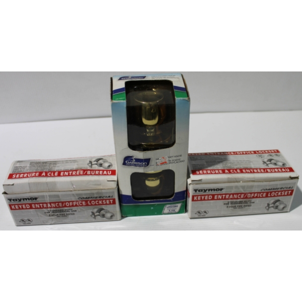 KEYED ENTRANCE LOCKSET & HALL/CLOSET DOOR KNOB