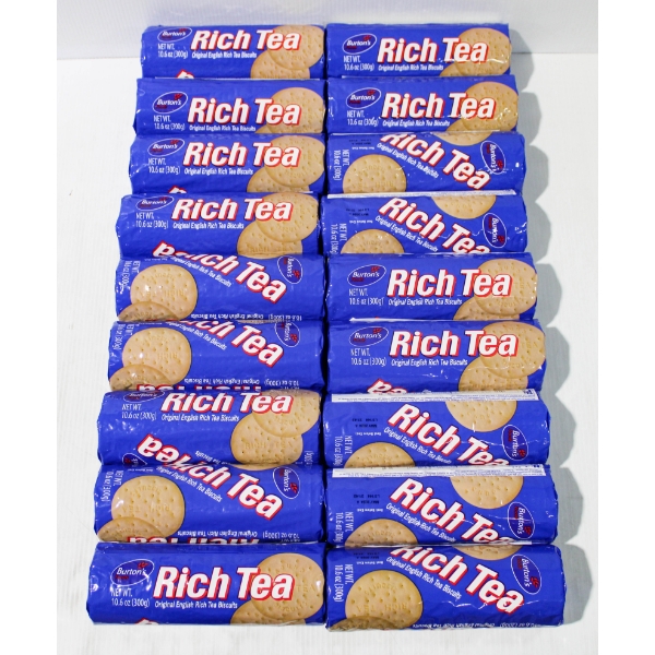 18 X 300G BURTON'S RICH TEA ENGLISH BISCUITS