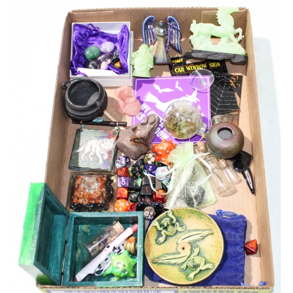 PSYCHIC VISION SPELL KIT W/ STONES - DICE ETC.