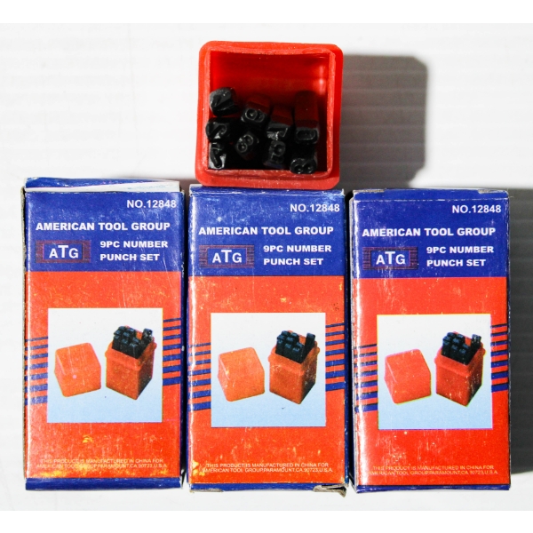 3PKS ATG 9PC NUMBER PUNCH SET - NEW
