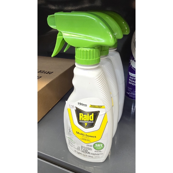 THREE RAID ESSENTIALS MULTI-INSECT 12FL OZ. SPRAYS
