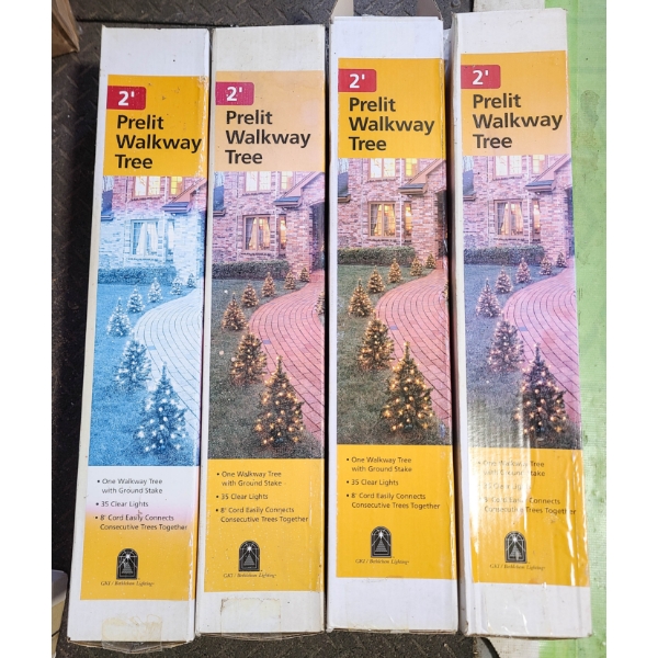 4 X 2FT NEW PRELIT WALKWAY TREES