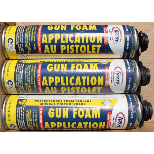 3 X 600ML NEW TVM LOW EXPANSION GUN FOAM