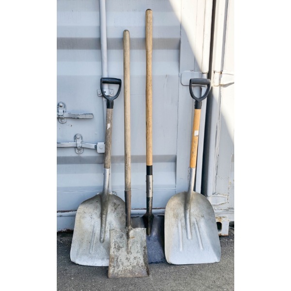 FOUR ASSORT. SHOVELS