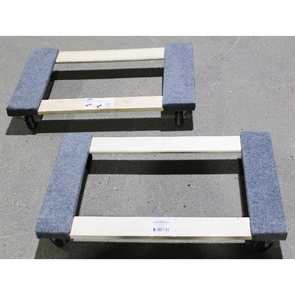 2 X 200KG WOODEN MOVING / FURNITURE DOLLY 