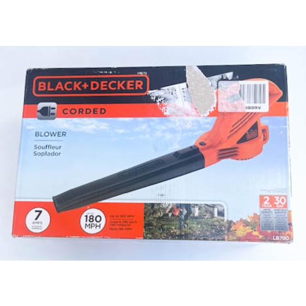 NEW BLACK + DECKER 7 AMP CORDED BLOWER