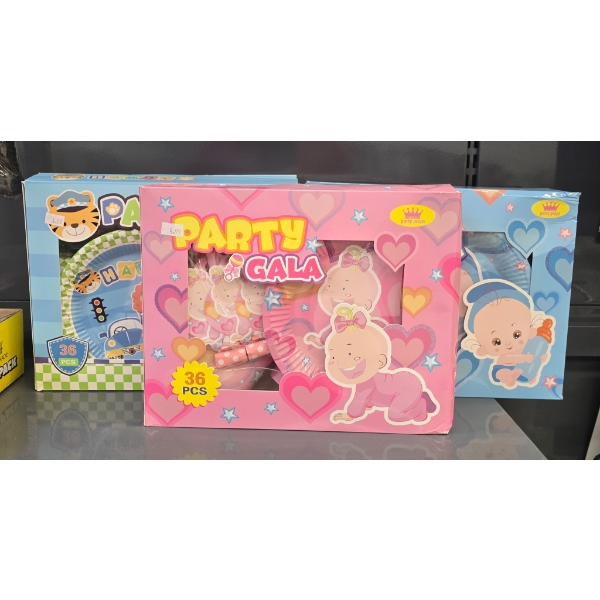 3PKS OF KIDS PARTY GALA BIRTHDAY PLACE SETS
