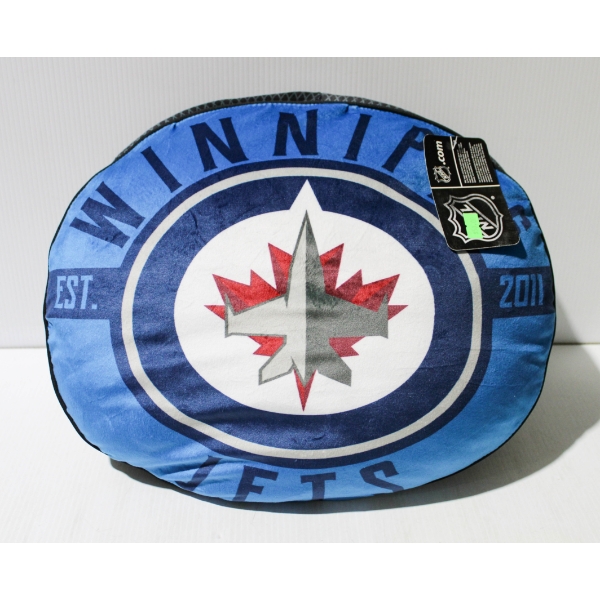 WINNIPEG JETS NHL 16" ROUND PUCK CUSHION