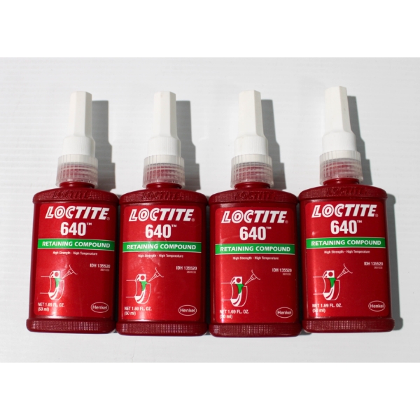 4 X 50ML LOCTITE 640 RETAINING COMPOUND - GREEN 