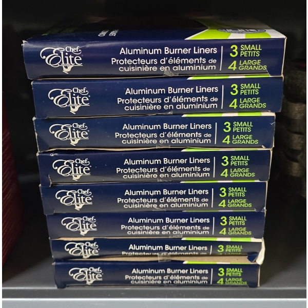 8 ALUMINUM BURNER LINERS 