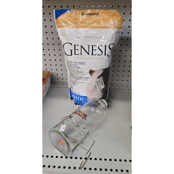 GENESIS EXTRUDED GUINEA PIG FOOD & WATER DISPENSER 