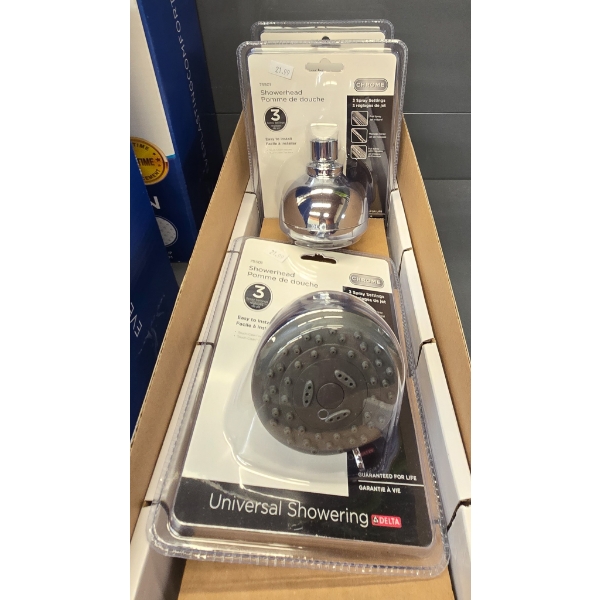 3 CHROME SHOWER HEADS