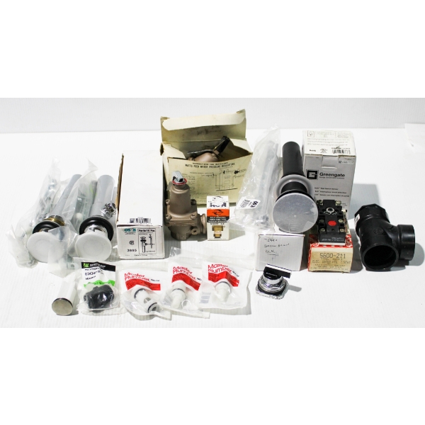 ASST. WATER PRESSURE REGULATORS & SINK DRAINS ETC.