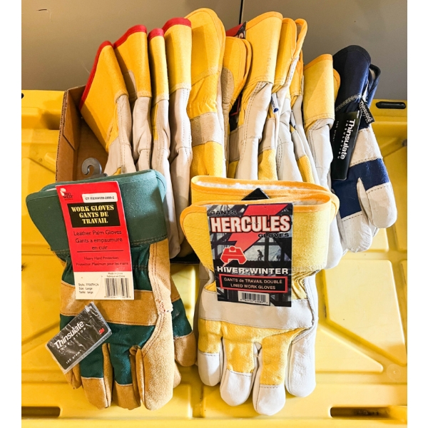 9 PR ASST INSULATED WORK GLOVES L-XL