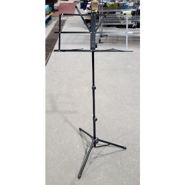 NEW SHEET MUSIC STAND - HEIGHT ADJUSTABLE - BLK - ASSEMBLED