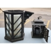 Image 2 : 2 OUTDOOR METAL & WOOD HANGING LANTERNS