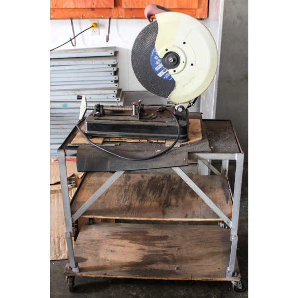 14" ELECTRIC CUT OFF SAW WITH UTILITY CART