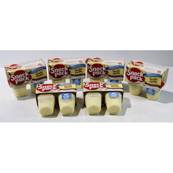 6 X 4 SNACK PACKS VANILLA PUDDING NO SUGAR ADDED