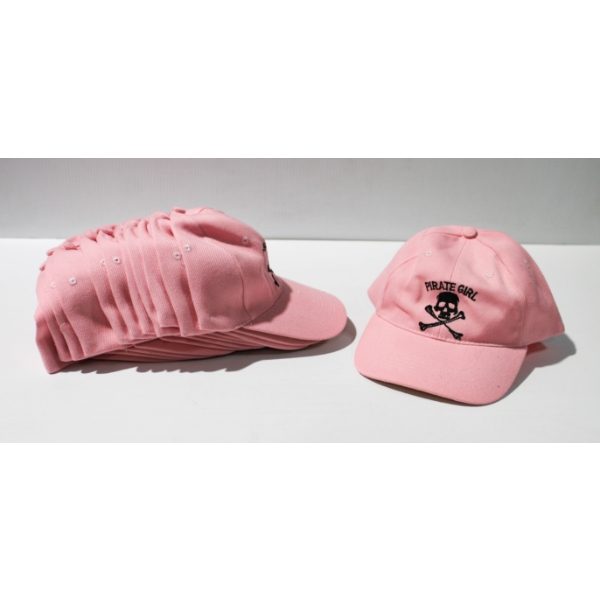 12 NEW PIRATE GIRL BASEBALL STYLE HATS - ADJUSTABLE