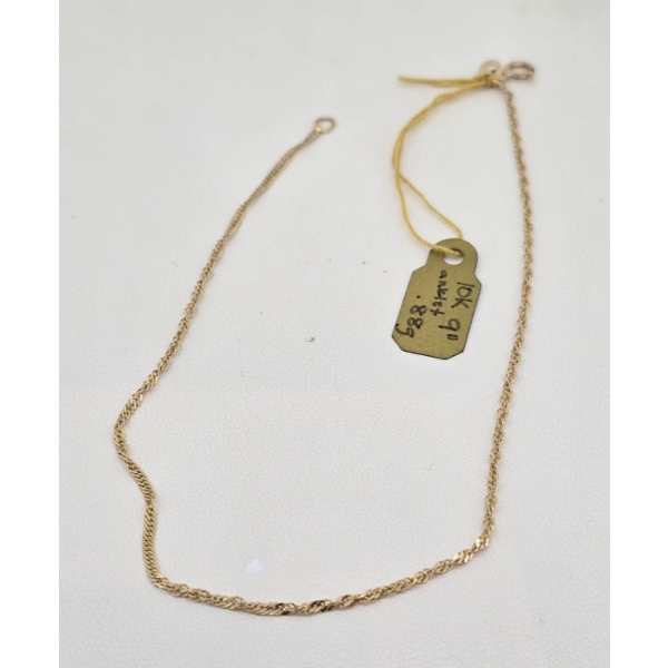 10K GOLD 9" ANKLET