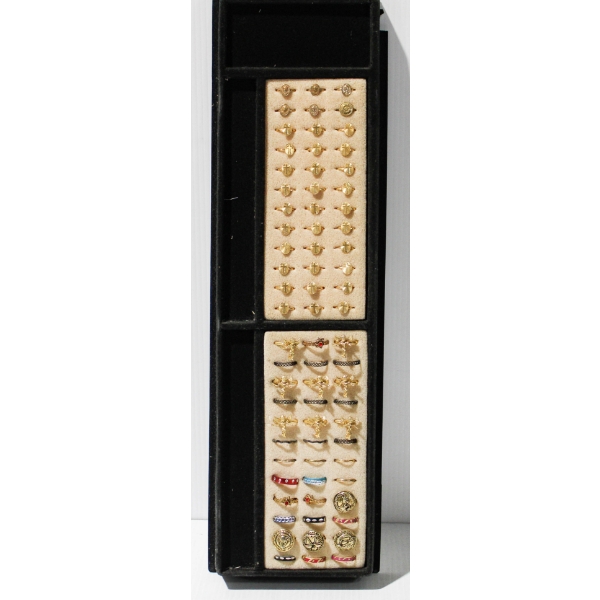 NEW RINGS W/ DISPLAY VINTAGE COSTUME JEWELRY - CUPID ETC.