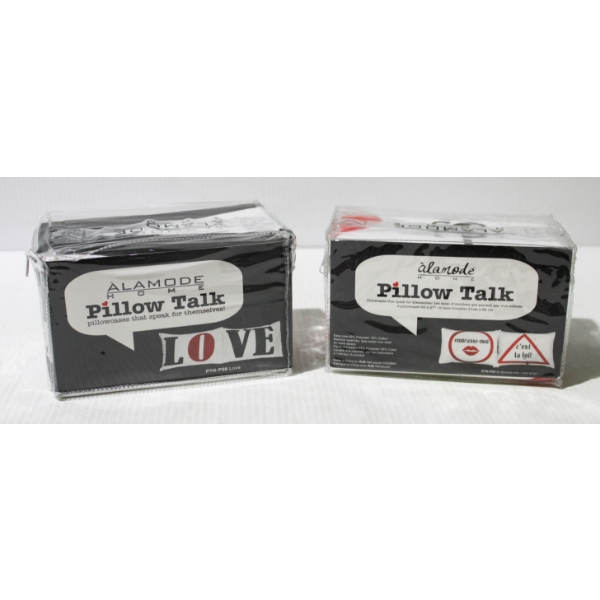 2 SETS ALAMODE HOME PILLOW TALK PILLOWCASES
