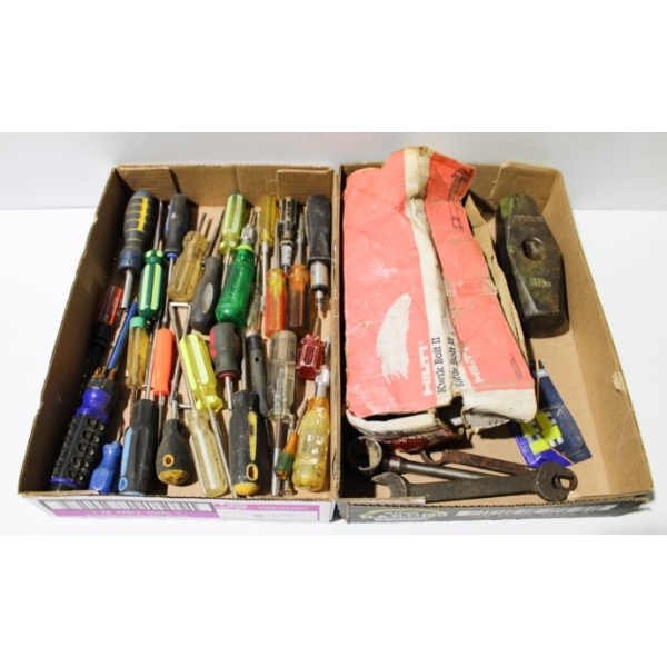 ASSORT. TOOLS INC. HILTI KWIK BOLT 2 & BRADES 1796 (8LB) SLEDGE HEAD