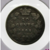 Image 1 : 1901 VG VICTORIAN SILVER CANADA 10 CENT COIN
