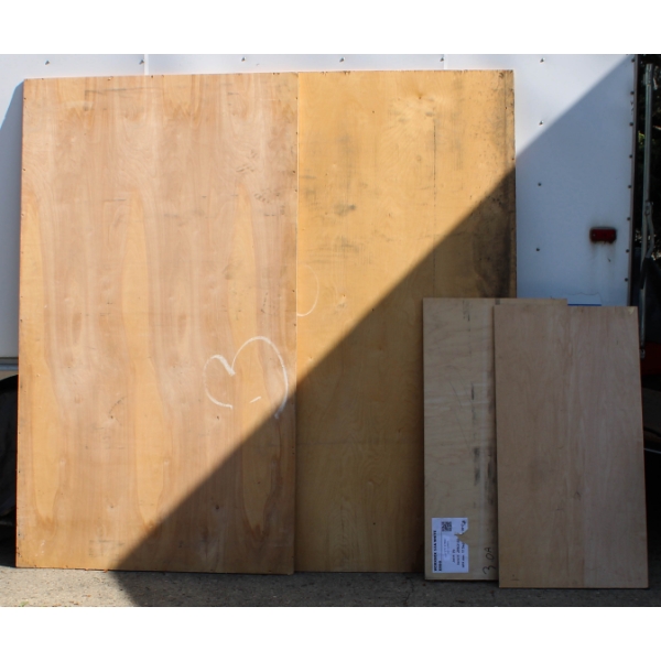 PLYWOOD SHEETS - INCL. 2) 48"X96" & 2) 23" X 44"