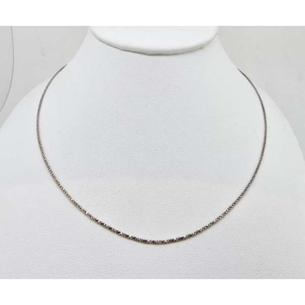 10K WHITE GOLD 20" NECKLACE