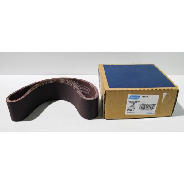 10 NEW NORTON R228 120 GRIT GRINDING SANDING BELT