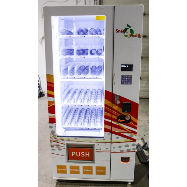 UNUSED COMMERCIAL VENDING MACHINE W/ DUAL PAYMENT OPTIONS