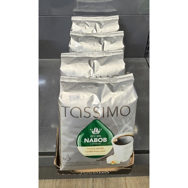 4PKS TASSIMO FRENCH VANILLA COFFEE PODS 