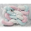 Image 1 : SOFT KNIT BABY CRIB SNAKE PILLOW PINK/BL/WHT