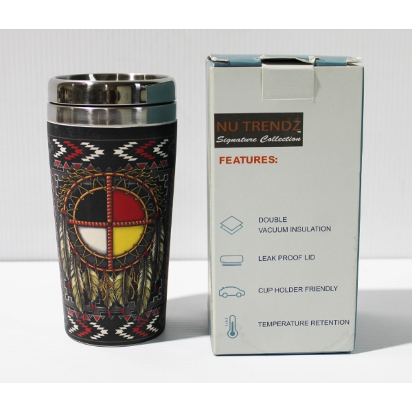 NEW NU TRENDZ MEDICINE WHEEL TRAVEL MUG