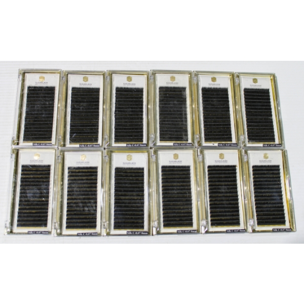 12 X 16 SUGARLASH SILK C-.07 8MM LASHES